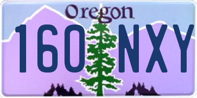 OR license plate 160NXY