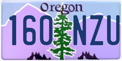 OR license plate 160NZU