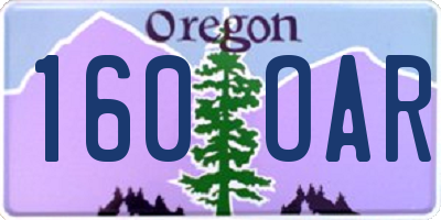 OR license plate 160OAR
