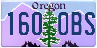 OR license plate 160OBS