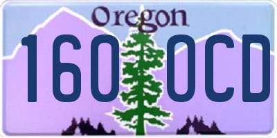 OR license plate 160OCD
