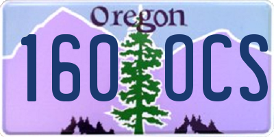 OR license plate 160OCS
