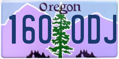 OR license plate 160ODJ