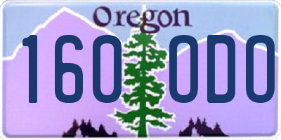 OR license plate 160ODO