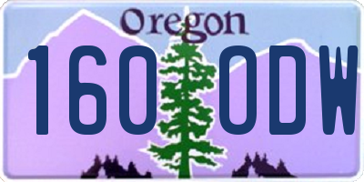 OR license plate 160ODW
