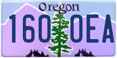 OR license plate 160OEA