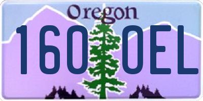 OR license plate 160OEL