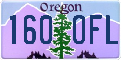 OR license plate 160OFL