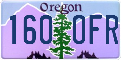 OR license plate 160OFR