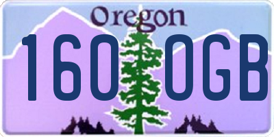 OR license plate 160OGB