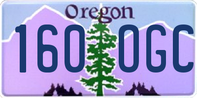 OR license plate 160OGC
