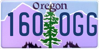 OR license plate 160OGG