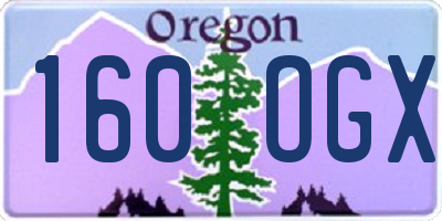 OR license plate 160OGX