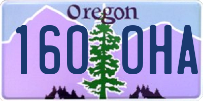 OR license plate 160OHA