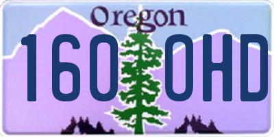 OR license plate 160OHD