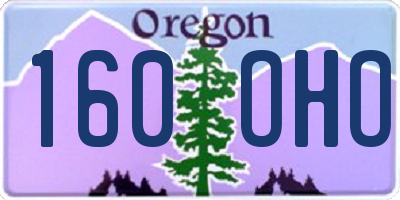OR license plate 160OHO