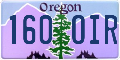 OR license plate 160OIR