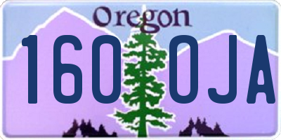 OR license plate 160OJA
