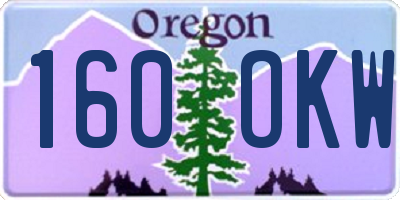 OR license plate 160OKW