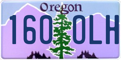 OR license plate 160OLH