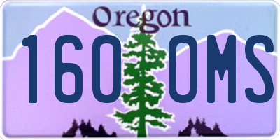 OR license plate 160OMS
