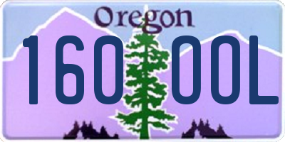 OR license plate 160OOL