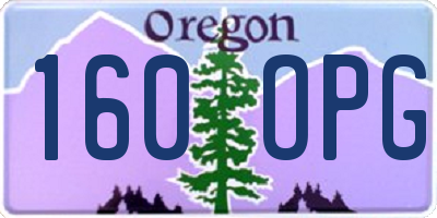 OR license plate 160OPG