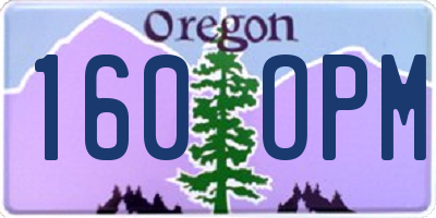 OR license plate 160OPM