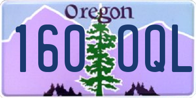 OR license plate 160OQL