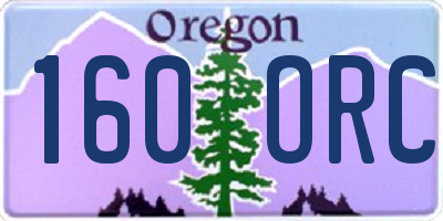 OR license plate 160ORC