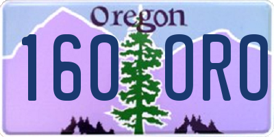 OR license plate 160ORO