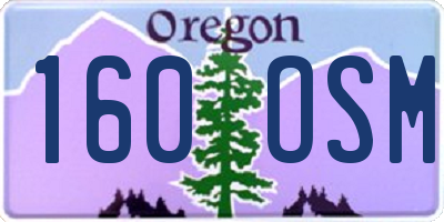 OR license plate 160OSM