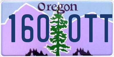 OR license plate 160OTT