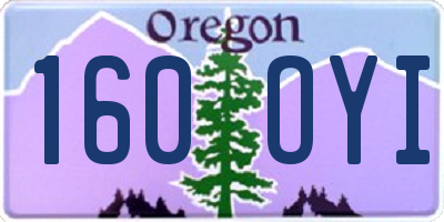 OR license plate 160OYI