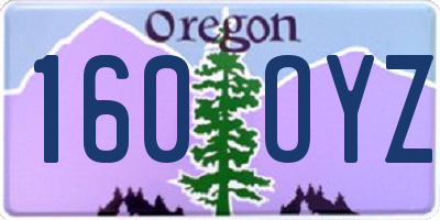 OR license plate 160OYZ