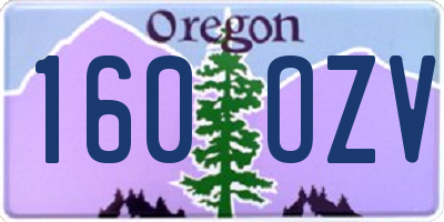 OR license plate 160OZV