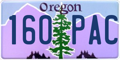 OR license plate 160PAC