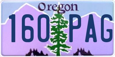 OR license plate 160PAG