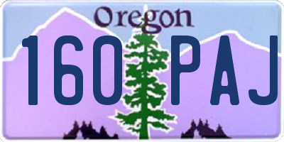 OR license plate 160PAJ