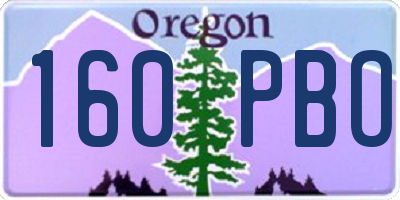 OR license plate 160PBO