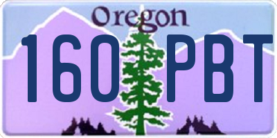 OR license plate 160PBT