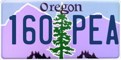 OR license plate 160PEA