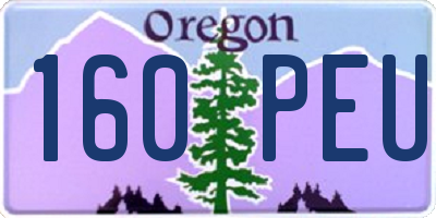 OR license plate 160PEU