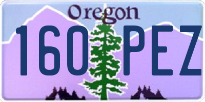 OR license plate 160PEZ