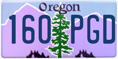OR license plate 160PGD