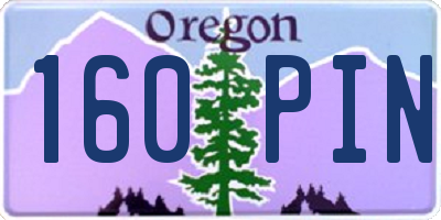 OR license plate 160PIN