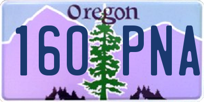 OR license plate 160PNA
