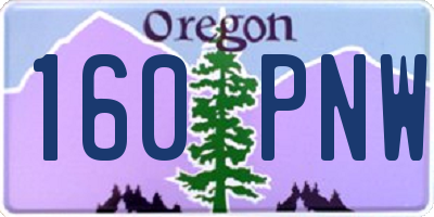 OR license plate 160PNW