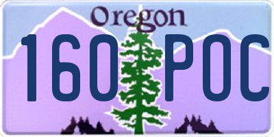 OR license plate 160POC