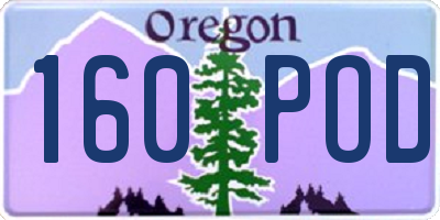 OR license plate 160POD